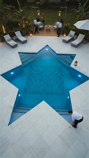 Insane Star-Shaped Swimming Pool Transformation | Construction to Luxury Resort Pool (Cinematic AI)