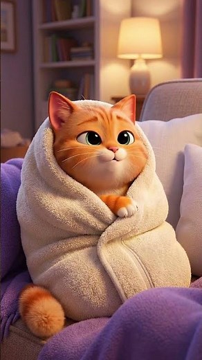 Wrap your cat in a towel burrito! Easiest way to cut their nails 🤣 #lifehack