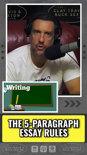 Clau: "For the kids out there, 5-paragraph essay still a really good format for making an argument." | The Clay Travis and Buck Sexton Show