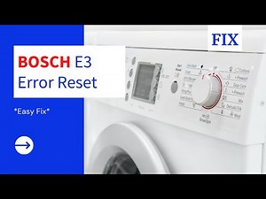 E3 Error Bosch Washing Machine : You can fix this Easy