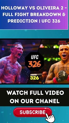 Holloway vs Oliveira 2 – Full Fight Breakdown & Prediction | UFC 326 PART 1
