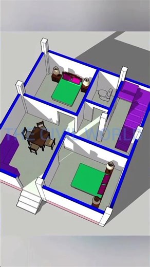 house plan 3d modelling, #viral #viralhooks #viral #autocad #planning #3danimation #3d