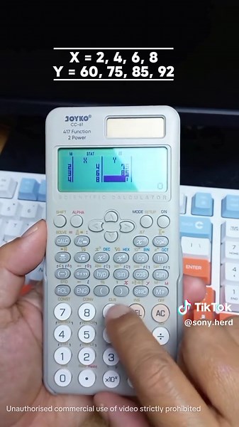 Cara Hitung Regresi Linier Y=a bx dengan Kalkulator Joyko CC-61