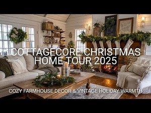 Cottagecore Christmas Home Tour 2025 | Cozy Farmhouse Decor & Vintage Holiday Warmth
