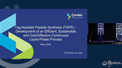Dr. Mimoun Ayoub Talk at Tides US 2025: Tag-Assisted Peptide Synthesis (TAPS) – Development of an Efficient, Sustainable and Cos
