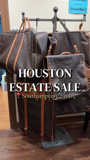 Houston Estate Sale by River Oaks Estates Sales 📍 Address drops Thursday! :) 🗓️ Feb 13-15 • 10AM-5PM 💵 Cash, Zelle, Card 🅿️ Limited parking will tow. 🚔 Video cameras recording 24/7, armed security at all sales Estate sale finds include: Designer luggage & travel (Louis Vuitton, Gucci), designer men’s fashion (Gucci, Robert Graham, Ralph Lauren [Purple Label, Polo, RLX], Hugo Boss, Fendi, Harley Davidson, Brooks Brothers, Corneliani, Theory, Tommy Hilfiger, Roberto Cavalli), Tiffany & Co wat