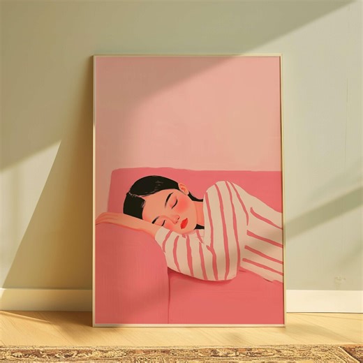 Pink Abstract Woman Print: Minimalist Modern Art (digital Download) - Etsy Australia