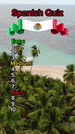 No sabo quiz!🇲🇽 Comment your score and follow me! #spanish #spanishquiz #spanishlesson #learnspanish