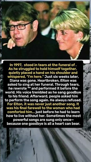 The Song Elton John Sang Only Once for Princess Diana