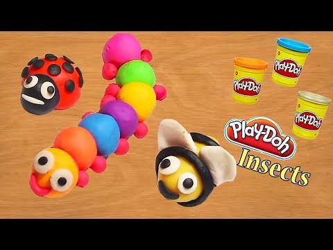3 Minute Crafts / DIY Play Doh insects / How to make Play dough crafts for kids step by step