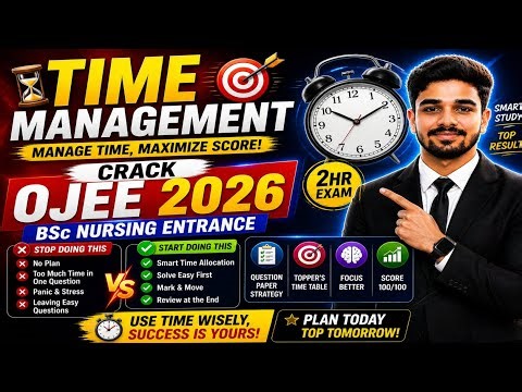 How to do time management in OJEE bsc nursing admission entrance exam 2026 | OJEE 2026