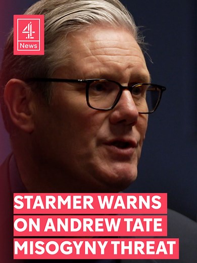 In an exclusive Channel 4 News interview, Jackie Long asks the Prime Minister how to counter Andrew Tate’s influence and whether the government’s plan to tackle violence against women and girls goes far enough. “We have to talk about it,” says Keir Starmer, arguing schools must engage boys as young as 13. He insisted new funding is now backed by concrete action, from education and tougher protection orders to stronger support for victims. #KeirStarmer #Labour #AndrewTate #C4News #Channel4News
