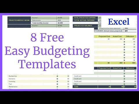 8 Free Templates for Budgeting | Easy to use | Microsoft Excel