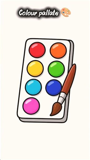 How to draw easy colour palette #easydrawing #easydrawings #easydrawingforkids