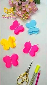 Mariposas de papel fáciles de hacer #manualidades #diy #crafts