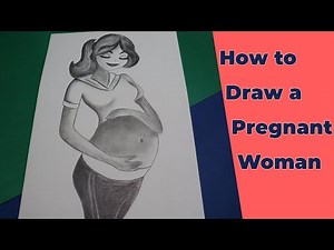 how to draw a pregnant woman step by step