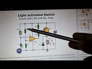 Light activate switch using LDR and lm339 opamp
