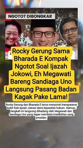 Megawati & Sandiaga Bela Jokowi Soal Isu Ijazah #shorts #viralvideo