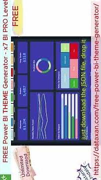 FREE Power BI Theme Generator - Live Preview | Light & dark mode | Trending & gradient color palette