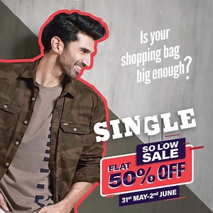 Only 48 hours left to get your hands on Single at super low prices! Get shopping right away. Available at http://bit.ly/SIN_SOLOWFB Shoppers Stop, Central and Myntra. #SoLowSale #StyledBySingle #TheSingleLife #Fashion #Trend #Denim #Shirt #Tshirt #Joggers #Offer #Discount #Sale #CasualWear #MensWear #AdityaRoyKapur Aditya Roy Kapur | Single