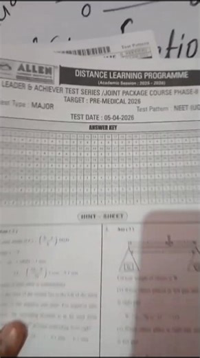 ALLEN Major Test Series Reality 😨 |Major test-9 review in short #mypathway01