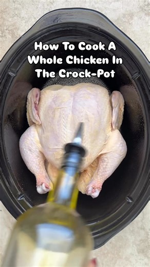 How To Make A Whole Chicken In The Slow Cooker Recipe here: https://fitslowcookerqueen.com/slow-cooker-whole-chicken/ | Shannon Epstein - Fit Slow Cooker Queen