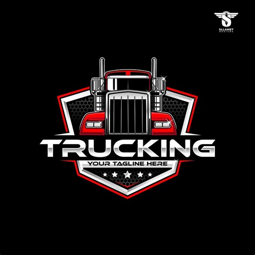 Trucking Logo: Logistics Freight Transport Service Vector Designs (SVG, EPS, PNG) - Etsy UK