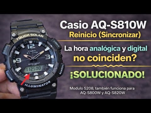 Reiniciar Casio AQ-S810W | Solución: Analógico y digital no coinciden | Reset Reloj Casio Digital