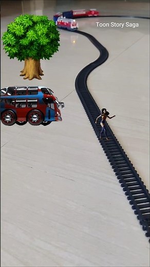 Spiderman Bus is following Mary Jane and the train is approaching fast | 3 Spider-Man 🚌 #spiderman