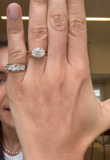Solitaire Split Shank Oval Diamond Ring for Staples Collection