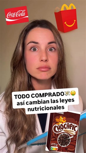 Nutricionista Andrea👩🏻‍⚕️ on Instagram: "Por qué si los ultra procesados y el azúcar enferman, por que son legales? 😱 Porque en este mundo quien pone el dinero es el que manda. Te explico cómo el lobby de los ultraprocesados ha parado todas las leyes que intentaban protegerte."