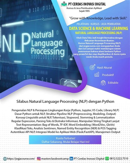 📢 KURSUS & JASA NLP — NATURAL LANGUAGE PROCESSING + PYTHON 🤖📝