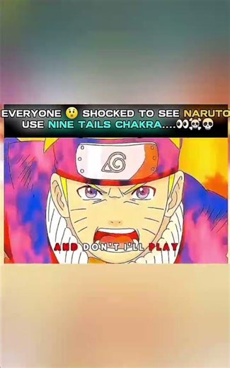 Everyone shocked see to naruto use nine tails cakra💀