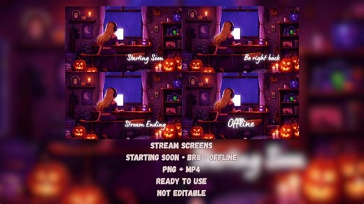 Animated Stream Screens | Twitch Starting Soon, BRB, Offline | PNG   MP4 | Ready to Use - Etsy