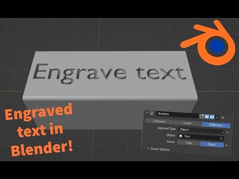 How to Engrave Text into Objects in blender!