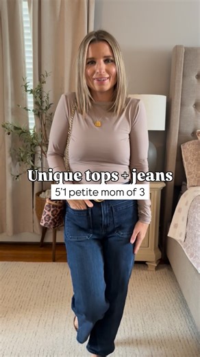 The cutest unique tops! BUT soft and basic! 🖤 💜 #petitetops #petite #petitestyle #style #styletips #stylehacks #petitejeans #petitedenim #grwm #whattowear #outfitinspo #petitefriendly #petite Be sure to follow @yourpetitebestie for daily affordable fashion inspo & comment “SHOP” for a link! | Yourpetitebestie