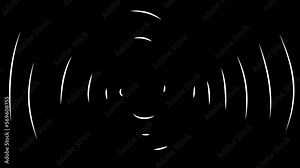 Animation of a spinning plate. Simple video with dynamic white strokes on a black background in 4k with alpha channel. Stock clip to add dynamism and tension.