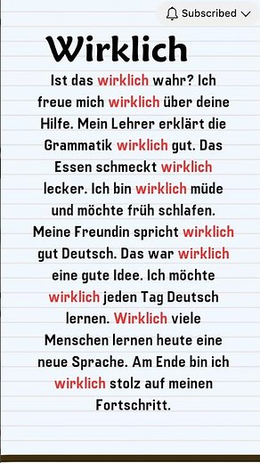 Deutsch lernen mit Wirklich | Deutsche Alltagssprache einfach lernen