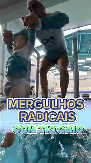 MERGULHOS RADICAIS DOS BEBÊS COM TIO CAIO #shorts