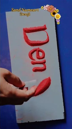 Write Name DENJI 🌈✨ Name Status #handwriting #shorts #calligraphy #sandart