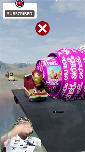 THOMAS & SPIDER MAN & GROOT & IRON MAN & SHREK & PIKACHU & BATMAN & BOLLARD BARBIE BeamNG Drive