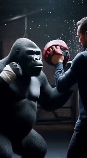 Gorilla Boxing Training — Raw Power on Full Display