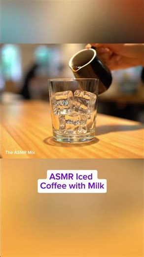 ASMR Iced Coffee with Milk – Ice, Coffee & Creamy Swirl