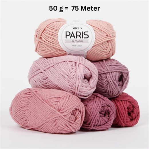 Drops Paris – Pure Cotton Yarn for Knitting & Crocheting | 100% Cotton Yarn - Etsy