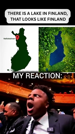 This Lake Looks EXACTLY Like Finland 😳 Nature’s Crazy Coincidence! | #shorts #viral #fact #map