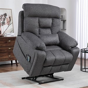 Lay Flat Power Lift Recliner Chair, | 400lbs | 25.5in Extra Wide | 4-Motor | Heat, Massage, Hidden Cup Holder, Sleeping | Big Man, Elderly