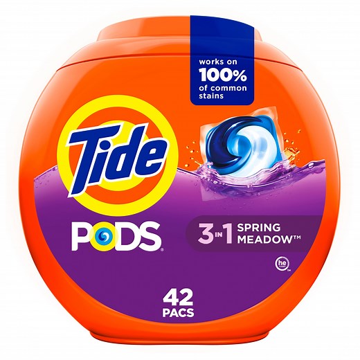 Tide PODS Laundry Detergent Soap Pacs, Spring Meadow Scent, 42 Count