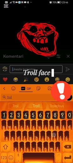 aTroll face to chat real