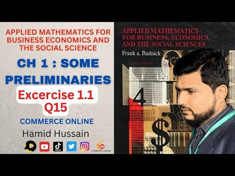 Applied Methamtics Chapter 1 Some Preliminaries Excercise 1.1 Q15