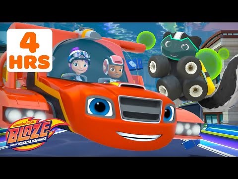 4 HOUR MARATHON of Blaze's Best Transformations, Missions & More! | Blaze and the Monster Machines